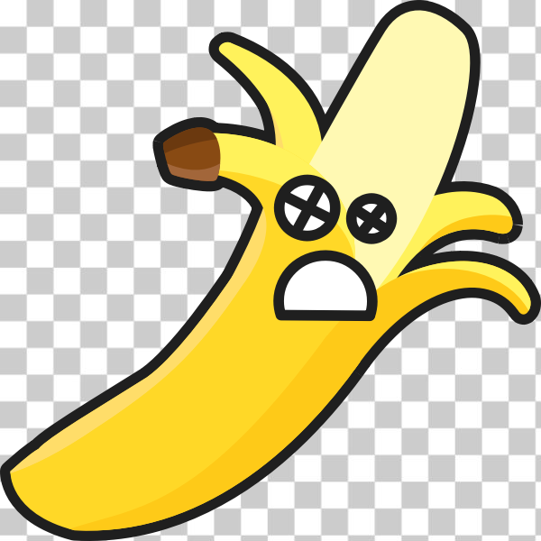 Free: SVG Scared banana vector drawing 