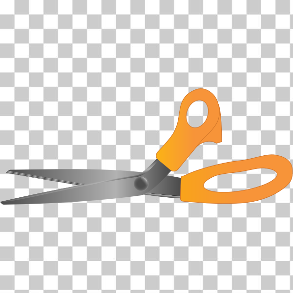 Orange Scissors Clip Art - Orange Scissors Vector Image