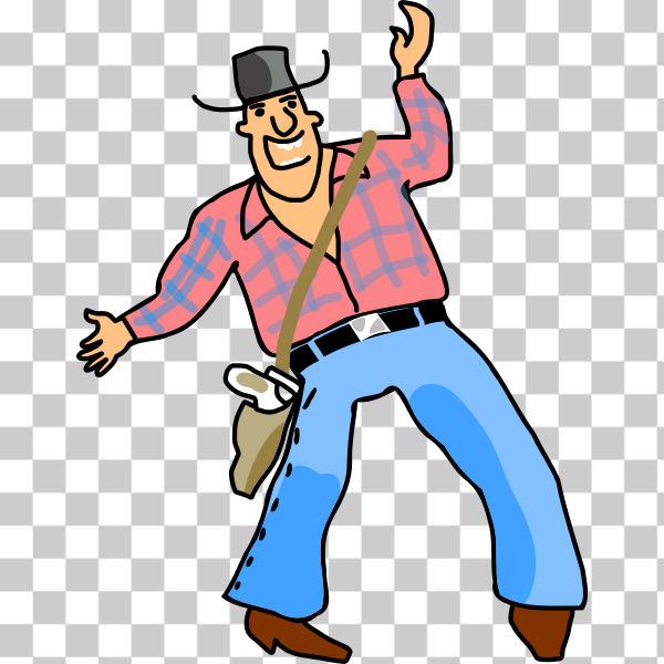 freesvgorg,America,caricature,cartoon,Comic characters,Cowboy,doodle,drunk,ethnic,wild west,svg