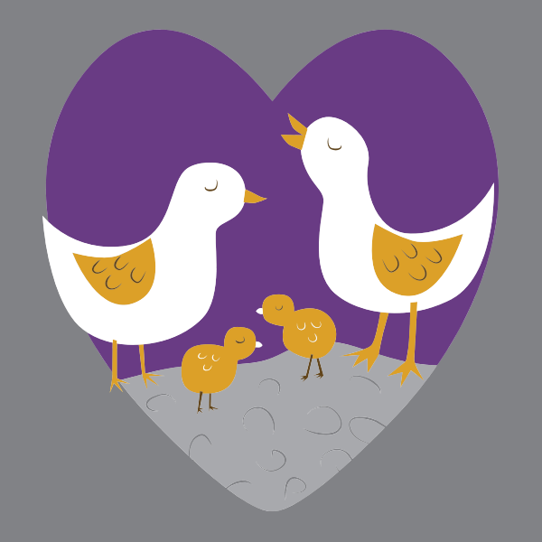 bird,chicks,content,family,happy,heart,safe,animals - cute,svg,freesvgorg