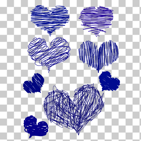 Drawn heart svg, Ridged heart svg