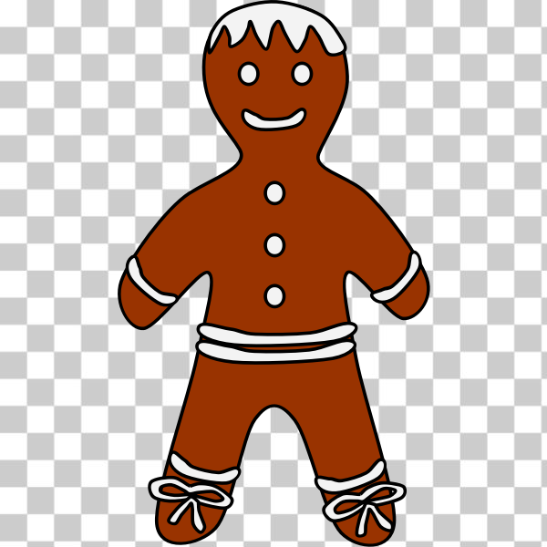 freesvgorg,Christmas,Christmas cookie,cookie,gingerbread,gingerbread cookie,gingerbread man,svg,Non-Human Beings
