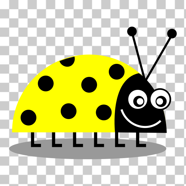 animal,black,grass,insect,ladybug,svg,yellow,ladybug yellow,freesvgorg