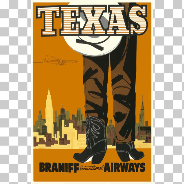America,poster,Texas,travel,United States,USA,vintage,svg,freesvgorg