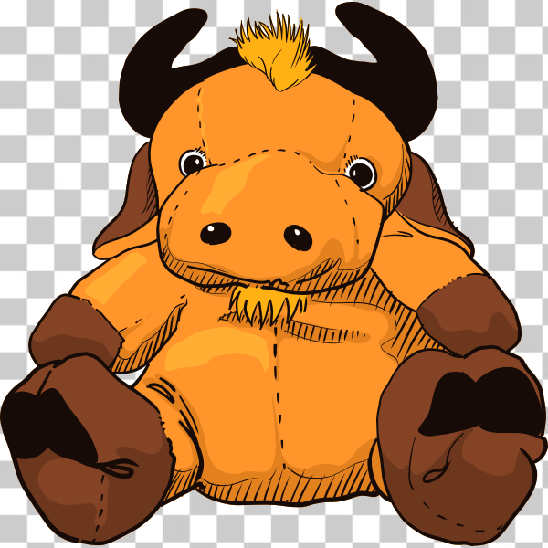 animal,brown,GNU,sit,stuffed,svg,yellow,GNU TOY Brinquedo Pelúcia Animal Best,freesvgorg
