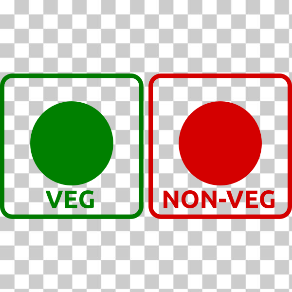 Veg and non food symbols set Royalty Free Vector Image