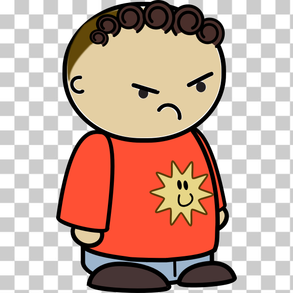 Mix and Match,remix 184599,freesvgorg,character,comic,curly,Jordan,orange,side,svg,T-Shirt,unhappy,Comic characters,CRM Style