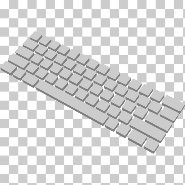 3D,computer,digital,keyboard,keys,silhouette,white,svg,freesvgorg