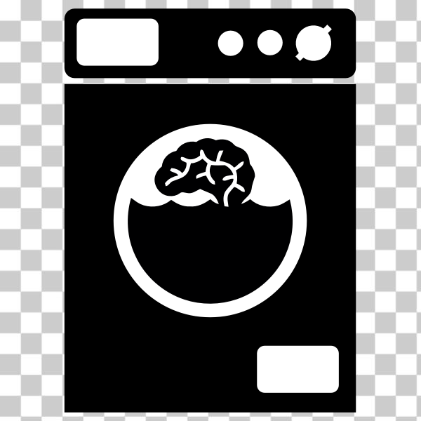 appliance,Brainwash,funny,humor,machine,propaganda,silhouette,washing,washing machine,svg,freesvgorg