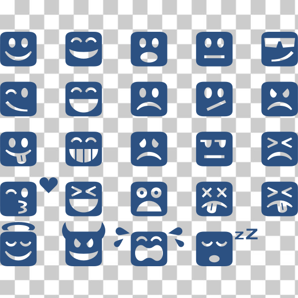 emoji,emoticon,emotion,face,set,Smiley,svg,5 keys,freesvgorg