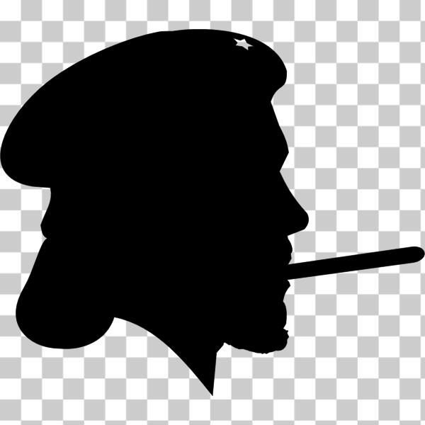 Che Guevara,cigar,male,Militant,revolution,Revolutionary,smoking,Profile. Worker,svg,freesvgorg