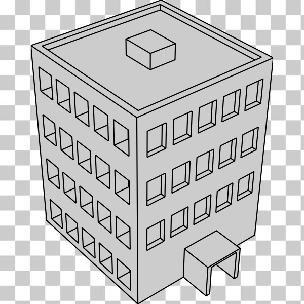 3D,building,drawing,gray,perspective,svg,windows,freesvgorg