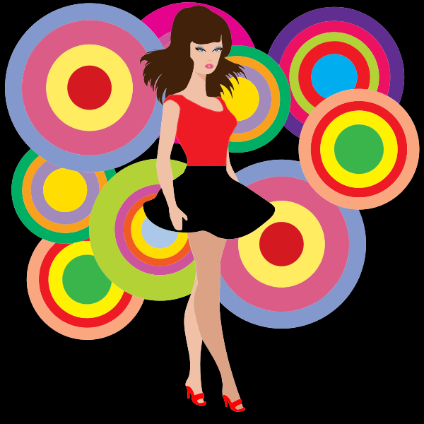 1960s,60s,abstract,colorful,disco,discotheque,female,svg,freesvgorg