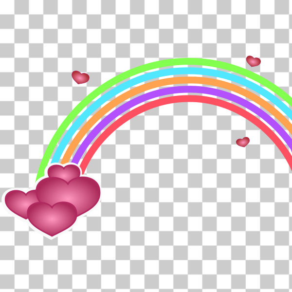 Free: SVG Valentine rainbow vector image - nohat.cc