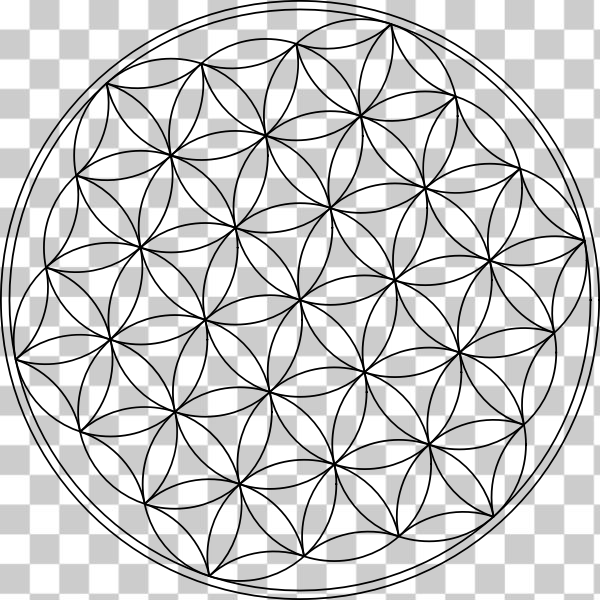 Free: SVG Flower of life symbol vector image - nohat.cc