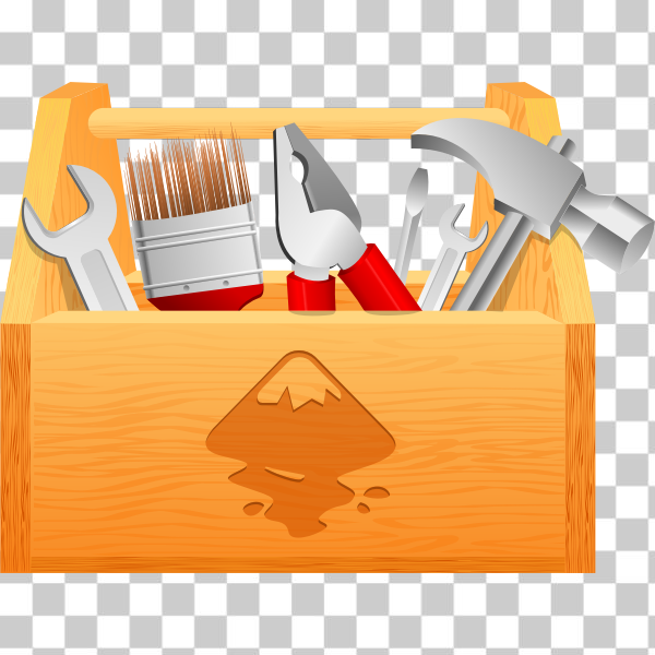 inkscape toolbox,svg,freesvgorg,clipart,hammer,open-ended spanner,skrew driver,socket wrench,tassel,toolbox,tools,Assorted Miscellany,arya creative design,jims card