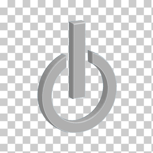 jungiklis,mygtukas,freesvgorg,gray,grey,power,power button,power symbol,svg,symbol,3d looking power button,3d power button