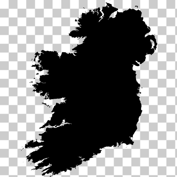Ireland,map,north,northern,republic,silhouette,svg,freesvgorg