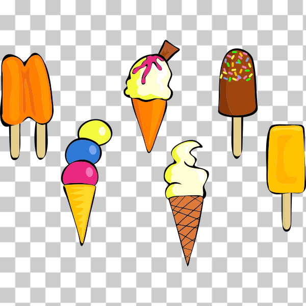 collection,eat,food,ice cream,ice-cream,sugar,svg,sweet,treats,freesvgorg