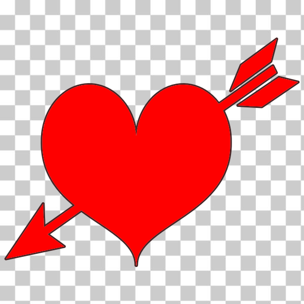 arrow,couple,heart,love,pierce,red,romance,svg,freesvgorg