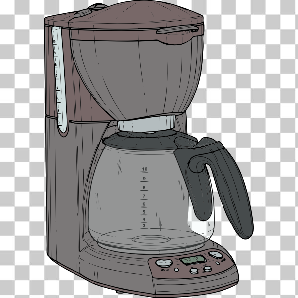 freesvgorg,appliance,beverage,coffee,coffee maker,color,colour,household,kitchen,svg,Coffee Maker,remix+1692