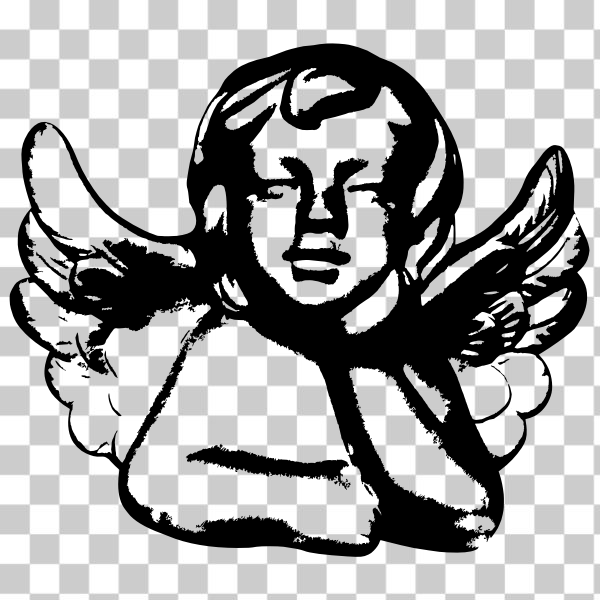 angel,baby,cherub,child,cute,leaning,small,svg,Non-Human Beings,freesvgorg