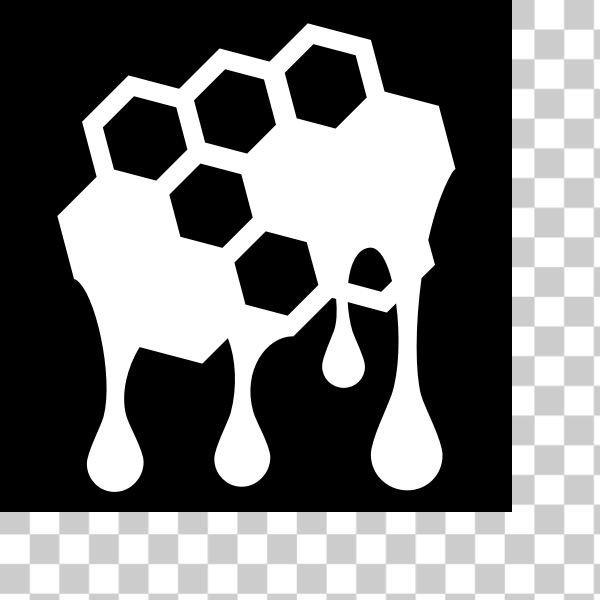 bee,black,drip,honeycomb,icon,svg,white,freesvgorg