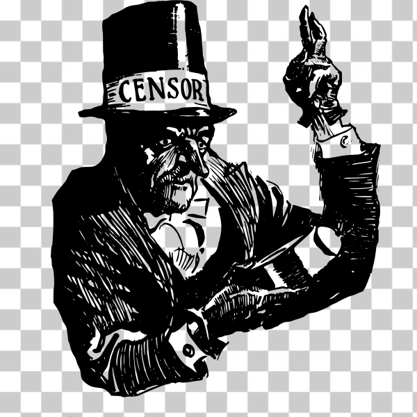 freesvgorg,black,censor,censorship,man,old,personas,strict,svg,b&amp;w,human_figures,out dated