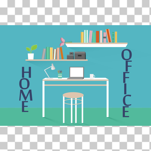 freesvgorg,books,business,chair,clipart,computer desk,desk,desk lamp,home office,Computer desk,svg