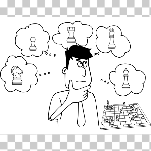 ajedrecista,ajedrez educativo,svg,freesvgorg,black,black and white,black-white,board game,book,cartoon,chess classes,chess player,b&amp;w,ajedrez
