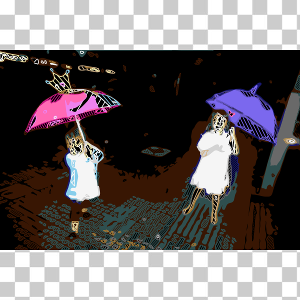 children,japan,kids,night,rain,svg,umbrella,wet,Comic characters,freesvgorg