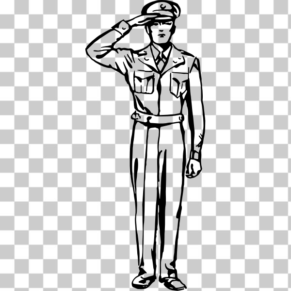 gesture,respect,salute,saluting,serviceman,soldier,svg,Semi-Realistic People,freesvgorg