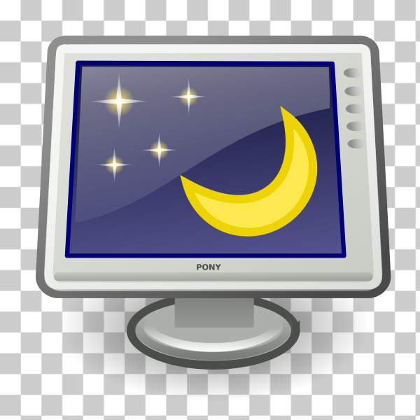 display,externalsource,icon,monitor,moon,night,star,tango,scree,svg,freesvgorg