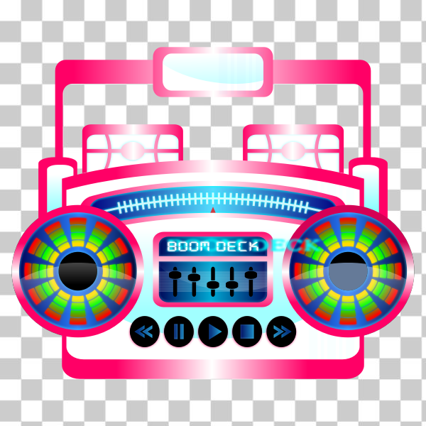 Boom Box,Boombox,cassette,colorful,colors,Eighties,fun,Cassette Player,svg,freesvgorg