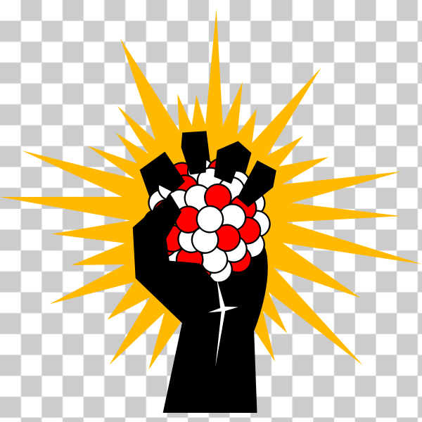 atom,atomic,clenched,energy,fist,grasping,hand,svg,freesvgorg