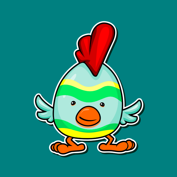 Chicken,cute,easter,egg,funny,icon,mascot,smile,Anthropomorphized Animals,svg,freesvgorg