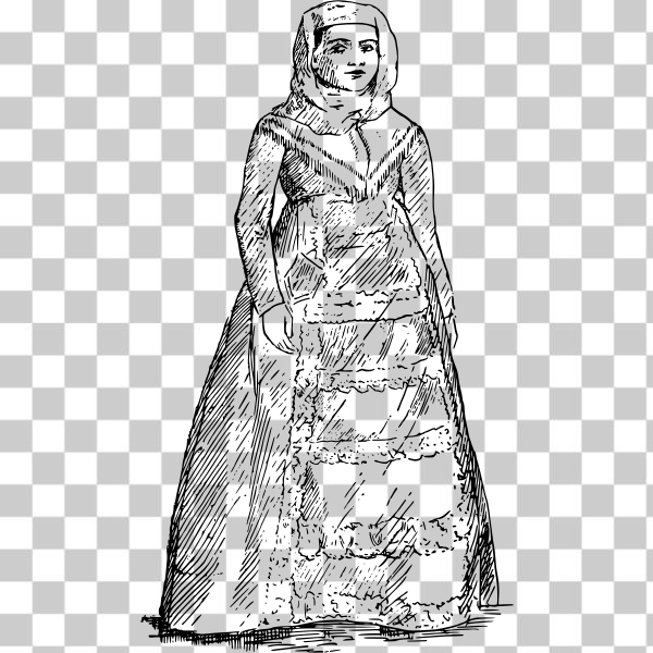 19th century,19th-century,Africa,African,clothes,costume,Malay,people,Cape Malay,svg,freesvgorg
