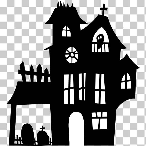 ghost,halloween,haunted,house,silhouette,spooky,svg,freesvgorg