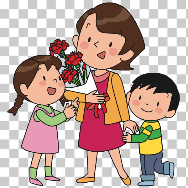 children,female,flower,flowers,mother,svg,woman,people - cartoon - cute,MeineFavs,freesvgorg