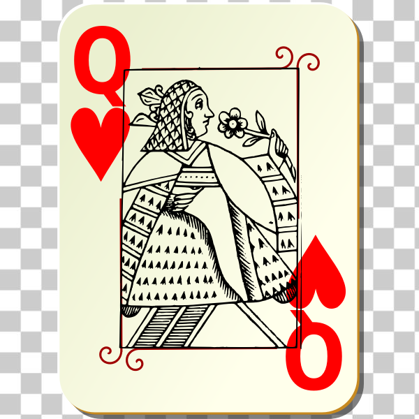 card,Guyenne,outline,outlined,playing,playing cards,queen,svg,Playing cards,freesvgorg