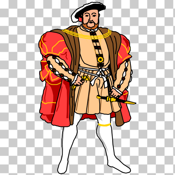 clipart,England,icon,king,lineart,silhouette,vector,Semi-Realistic People,henry the viii,svg,freesvgorg