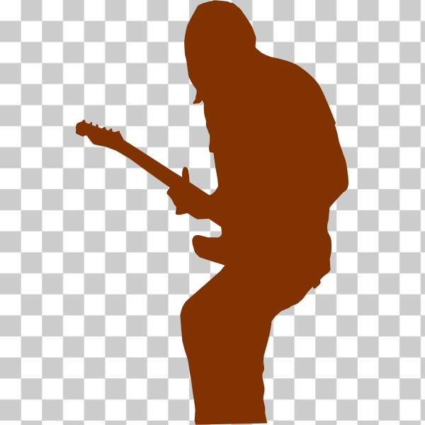 Silhouette Of Man And Guitar Clip Art at  - vector clip