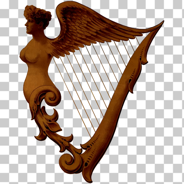 female,harp,instrument,Ireland,Irish,lady,music,svg,freesvgorg