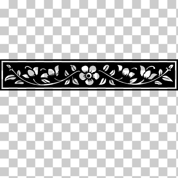 antique,banner,fashioned,flowers,monochrome,old,svg,freesvgorg