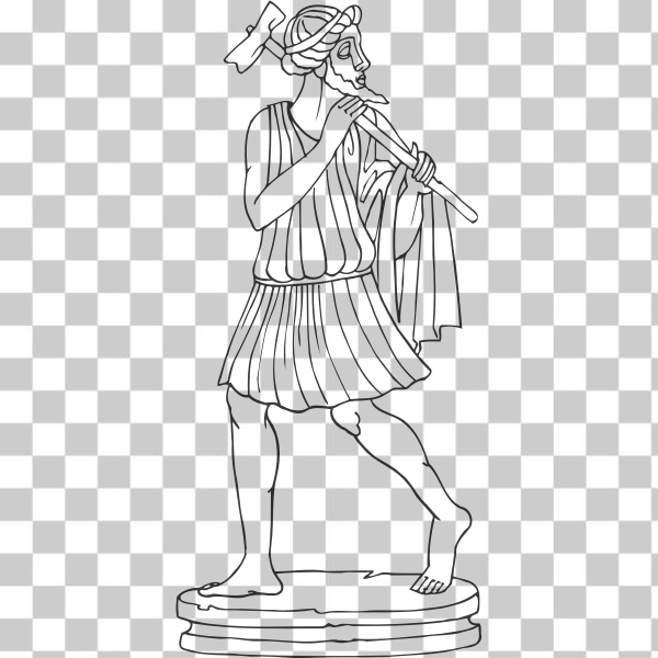 Free: SVG Ancient warrior statue - nohat.cc