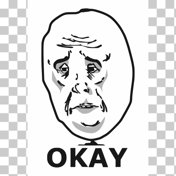 Okay Meme Face For Any Design. Royalty Free SVG, Cliparts, Vectors