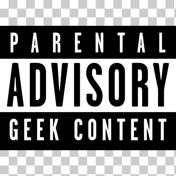 black,content,geek,hoax,Logo,need,parental advisory,svg,freesvgorg