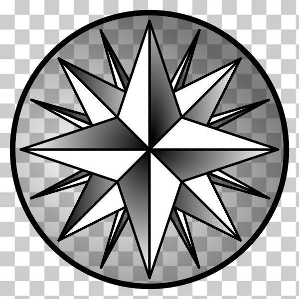 compass,gray,rose,round,seal,star,svg,freesvgorg
