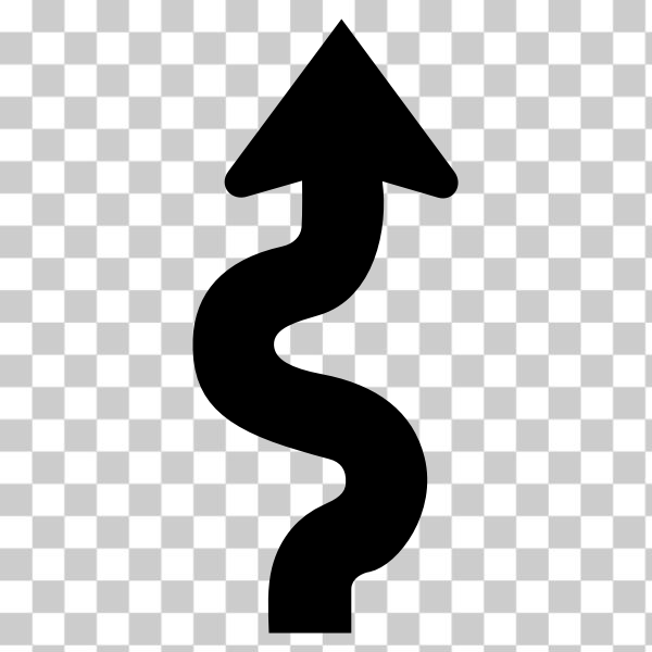 Free: SVG Squiggly road sign arrow - nohat.cc