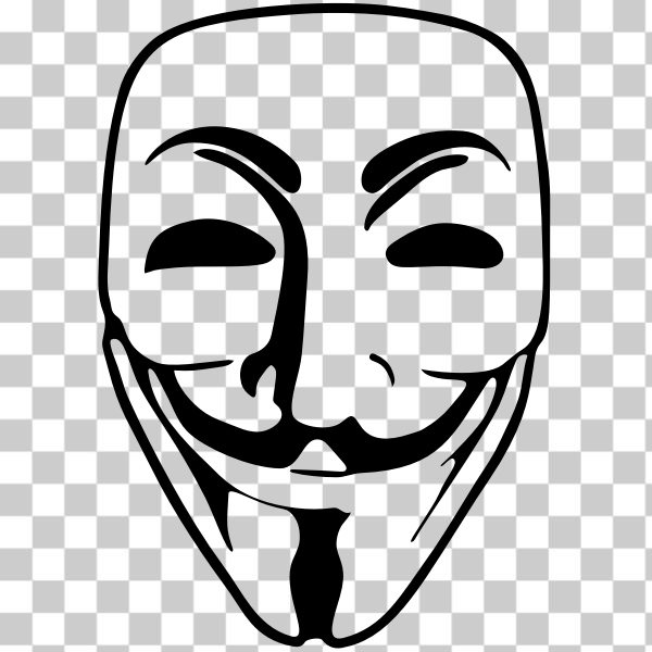 Free Svg Guy Fawkes Mask Nohat Cc